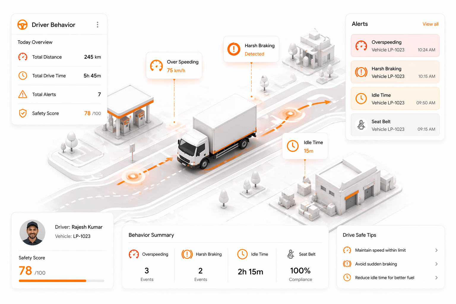 Driver analysis with coaching-ready insights