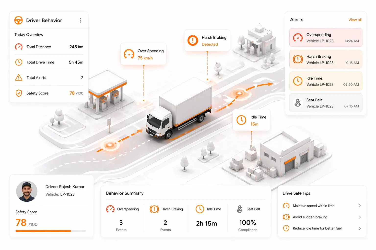 Driver analysis with coaching-ready insights